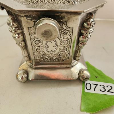 Vintage Metal Engraved Jewelry Tea Box Middle East