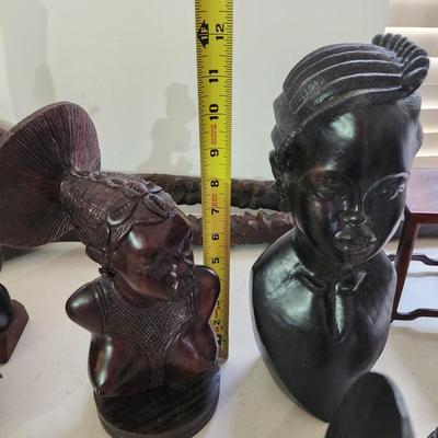 Collectable Wood Lot Hand Carved Figures