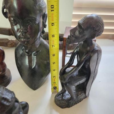 Collectable Wood Lot Hand Carved Figures