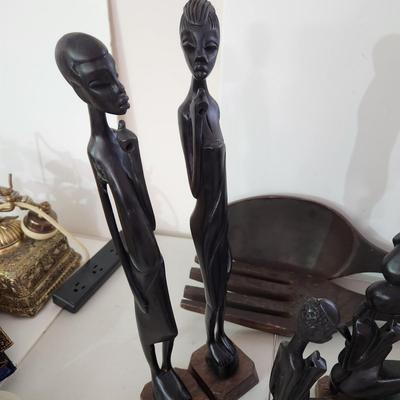 Collectable Wood Lot Hand Carved Figures