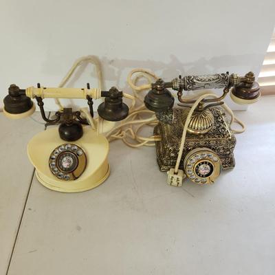 2 Vintage Desk Rotary Telephones