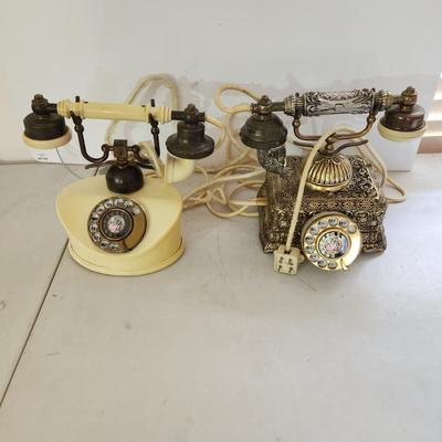 2 Vintage Desk Rotary Telephones