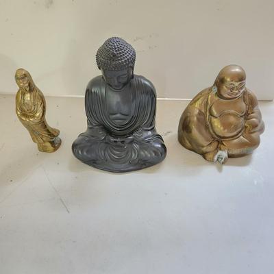 3 metal Statues Buda