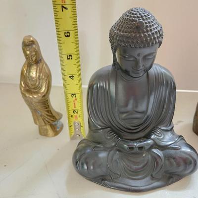 3 metal Statues Buda