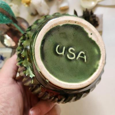 Large Collectable Lot USA Pottery, Brazil Candle Holders, Milk glass and more