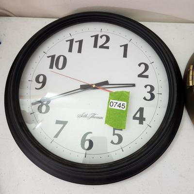 2 Wall Patio Clocks Working 1 is 2 Sided with temperature