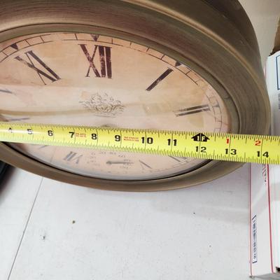 2 Wall Patio Clocks Working 1 is 2 Sided with temperature