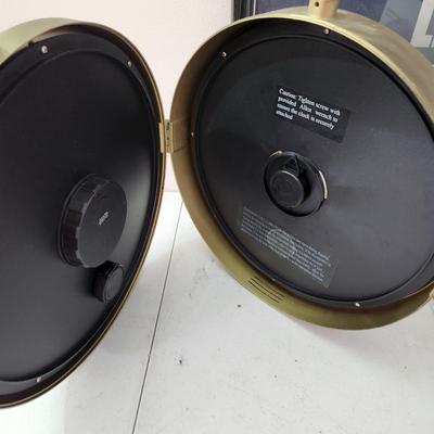 2 Wall Patio Clocks Working 1 is 2 Sided with temperature