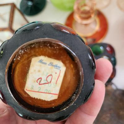 Mixed Collectable Lot Lamp Shade Piggy Bank Clock Glassware Las Vegas Fairies