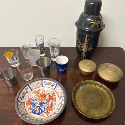 SHOT GLASS AND HOME DÉCOR LOT