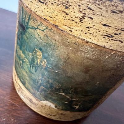 POTTERY JUG & LIDDED BOX