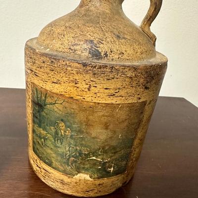POTTERY JUG & LIDDED BOX