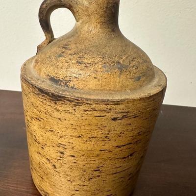 POTTERY JUG & LIDDED BOX