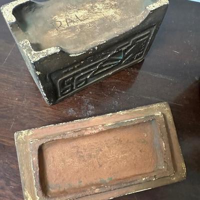 POTTERY JUG & LIDDED BOX