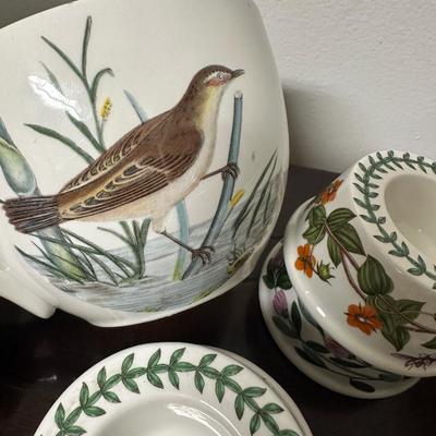 PORTMEIRION THE BOTANIC GARDEN AND BIRDS OF BRITAIN SERVING PIECES