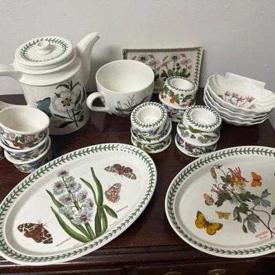 PORTMEIRION THE BOTANIC GARDEN AND BIRDS OF BRITAIN SERVING PIECES
