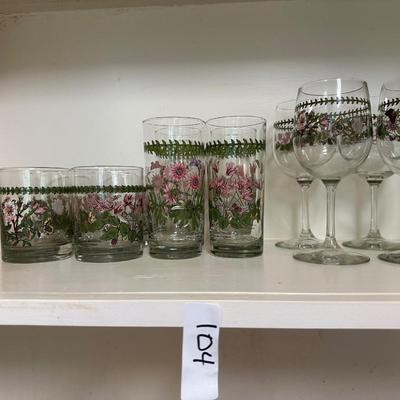 PORTMEIRION THE BOTANIC GARDEN GLASS LOT