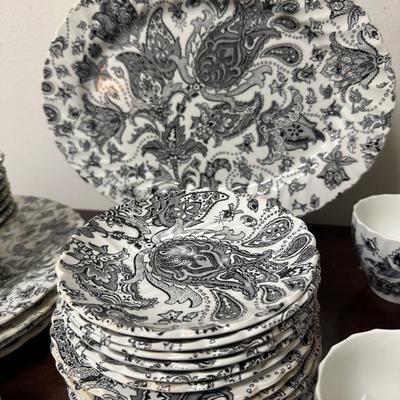 JOHNSON BROTHERS PAISLEY IRONSTONE DISH SET