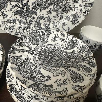 JOHNSON BROTHERS PAISLEY IRONSTONE DISH SET