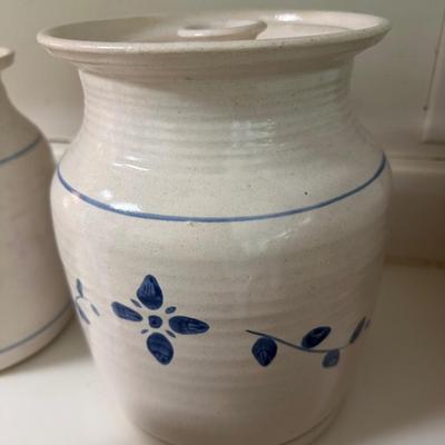 POTTERY CANISTERS & TUREEN LOT