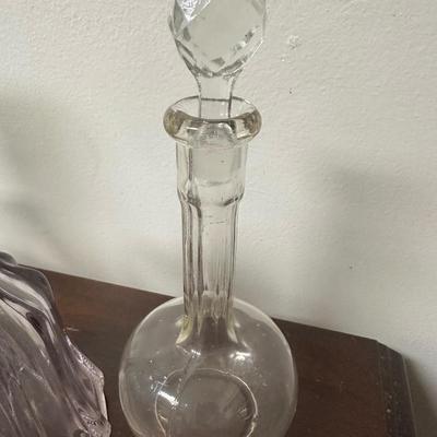 CLEAR GLASS DECANTER & MORE LOT
