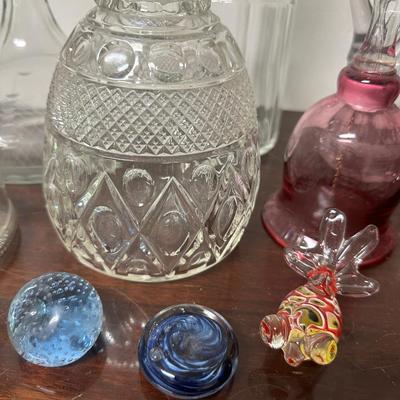 CLEAR GLASS DECANTER & MORE LOT