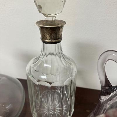 CLEAR GLASS DECANTER & MORE LOT