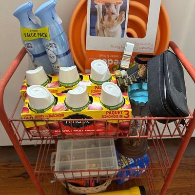 ROLLING CART WITH CONTENTS