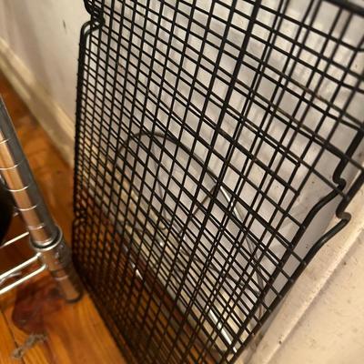 METAL SHELF WITH CONTENTS