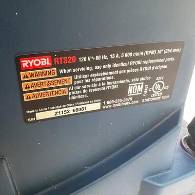 RYOBI ~ 10” Table Saw