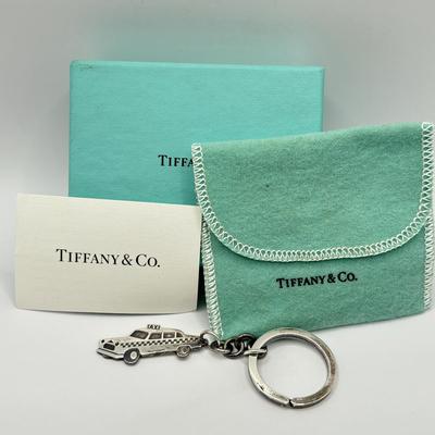 LOT 322: Vintage Tiffany & Co 925 Sterling Silver Taxi Key Chain 