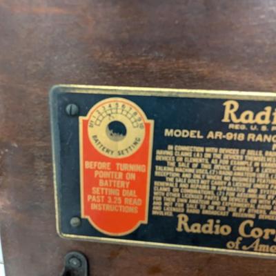 Antique 1920's RCA Radiola 20 5 Tube Radio Model AR-918