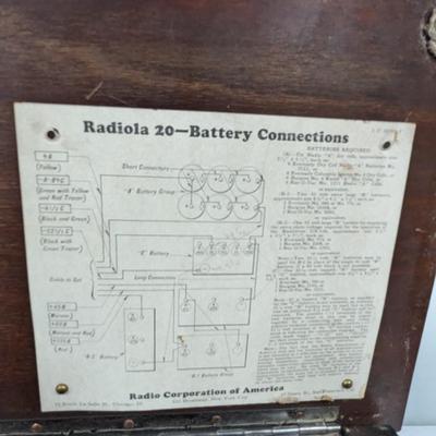 Antique 1920's RCA Radiola 20 5 Tube Radio Model AR-918