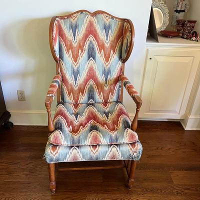 Wood & Fabric Armchair (PB-MK)