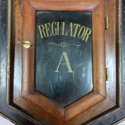 Vintage Regulator Wall Clock No Key