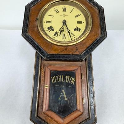 Vintage Regulator Wall Clock No Key