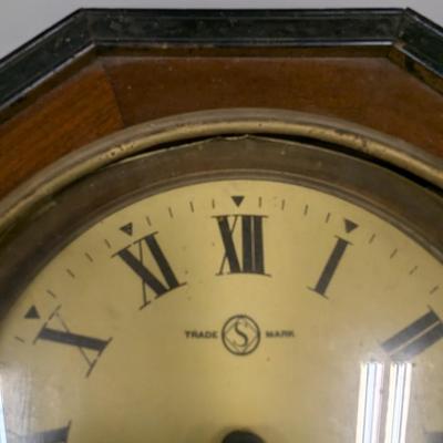 Vintage Regulator Wall Clock No Key