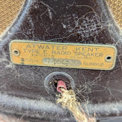 Vintage Atwater-Kent Model E Radio Speaker