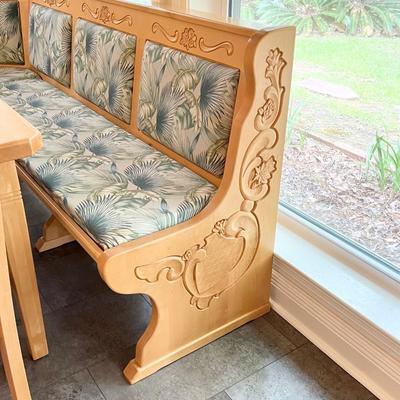 Solid Birch Wood Corner Nook Kitchen Dining Table Set