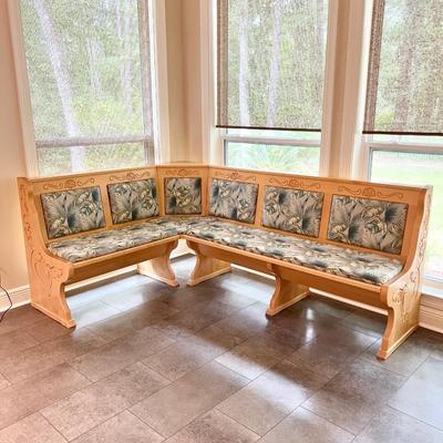 Solid Birch Wood Corner Nook Kitchen Dining Table Set
