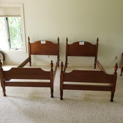 Two Wooden Twin Bedframes (BB-MK)