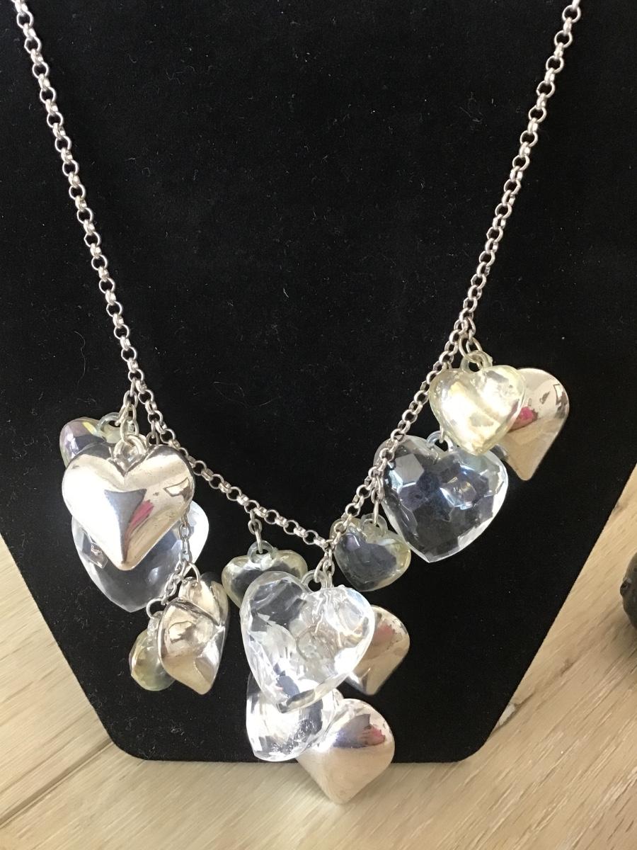 Cotton Candy Chunky Heart Necklace main image 0