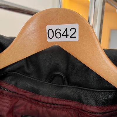 Wilsons Leather Heavy Bomber Jacket Double Collar Size M