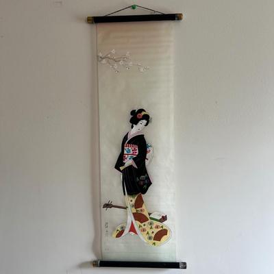 Vintage 674Japanese Scroll Painting