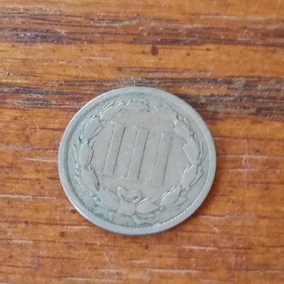 LOT 56 1865 THREE CENT COIN