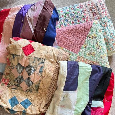 5 Antique Vintage Quilts
