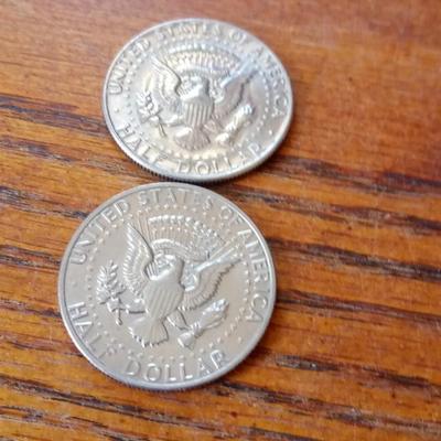 LOT 60 TWO 1972-D HALF DOLLARS