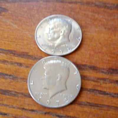 LOT 60 TWO 1972-D HALF DOLLARS