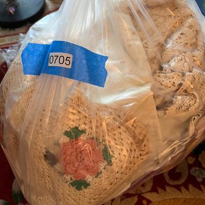 HUGE Lot Antique Vintage Linens - Tablecloths, Doilies, Placemats, & More!!!