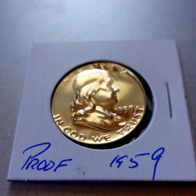LOT 65 1959 PROOF HALF DOLLAR